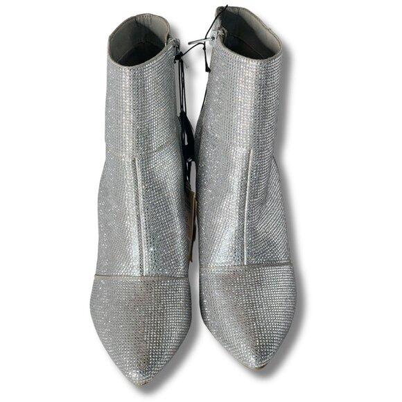 Steve Madden NYC Silver Sparkle Ankle Boots – Size 9 – NWT - Picture 2 of 9